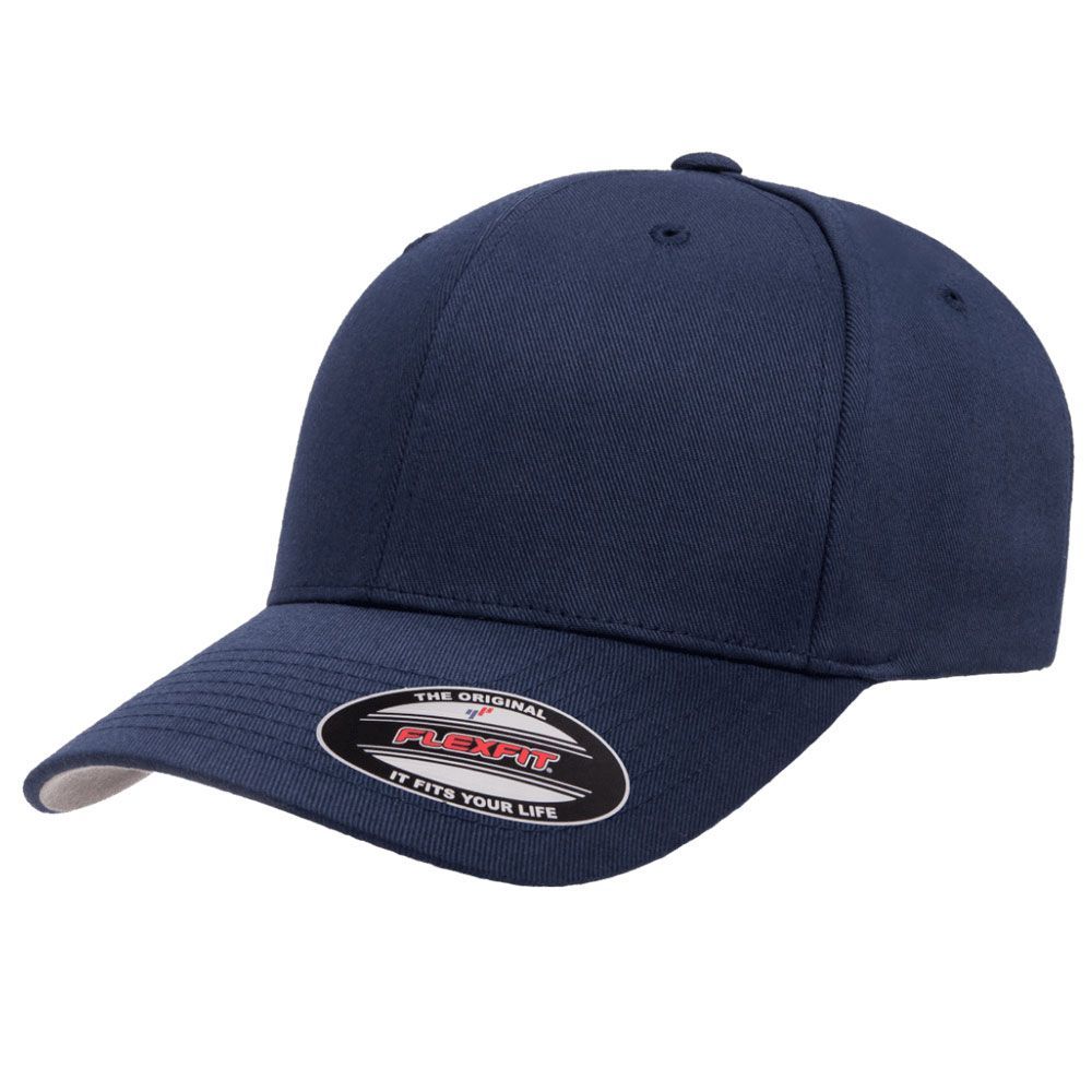 Navy  Flexfit Wooly Combed Caps from our UK hat shop. Athletic design with wool-like texture. 63% polyester, 34% cotton, 3% spandex. Features: hard buckram, silver under visor, 8-row stitching. Sizes: S/M (6 3/4" - 7 1/4") and L/XL (7 1/8" - 7 5/8"). Suitable for sports and everyday use
