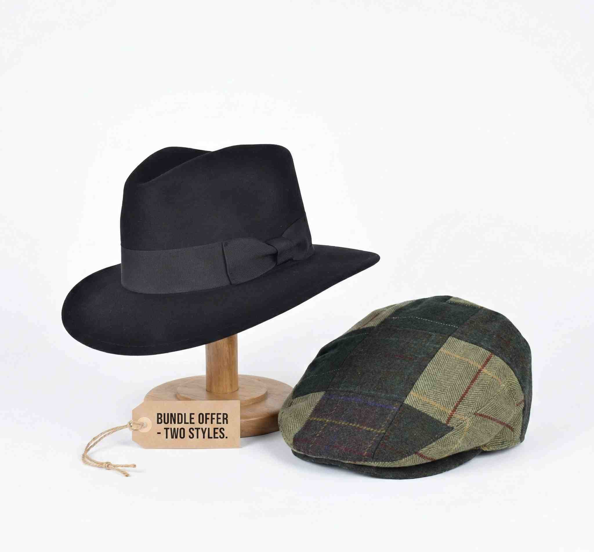 Fedora & Flat Cap Hat Bundle