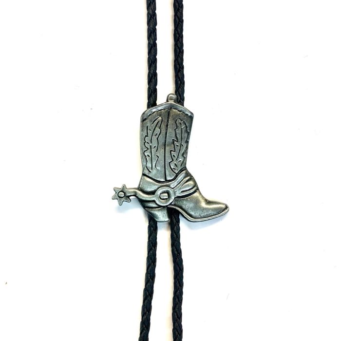 Western Eagle Cowboy Bolo Tie with alloy eagle pendant – front view
