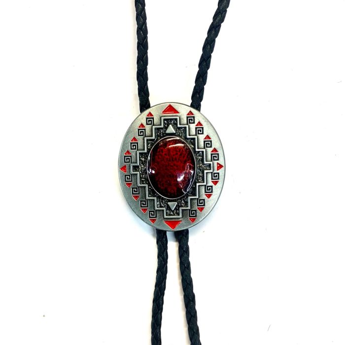 Front view of Cowboy Bolo Tie Western accessory by Novella Hats