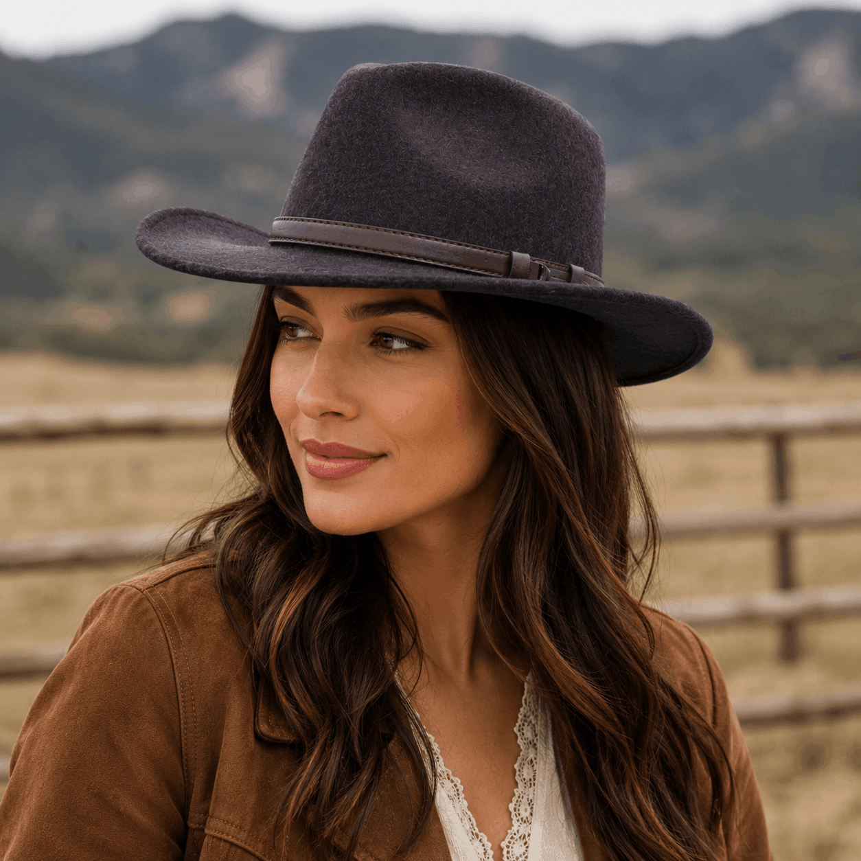 Wool Felt Cowboy Hat with Leather Band | Crushable Western Hat