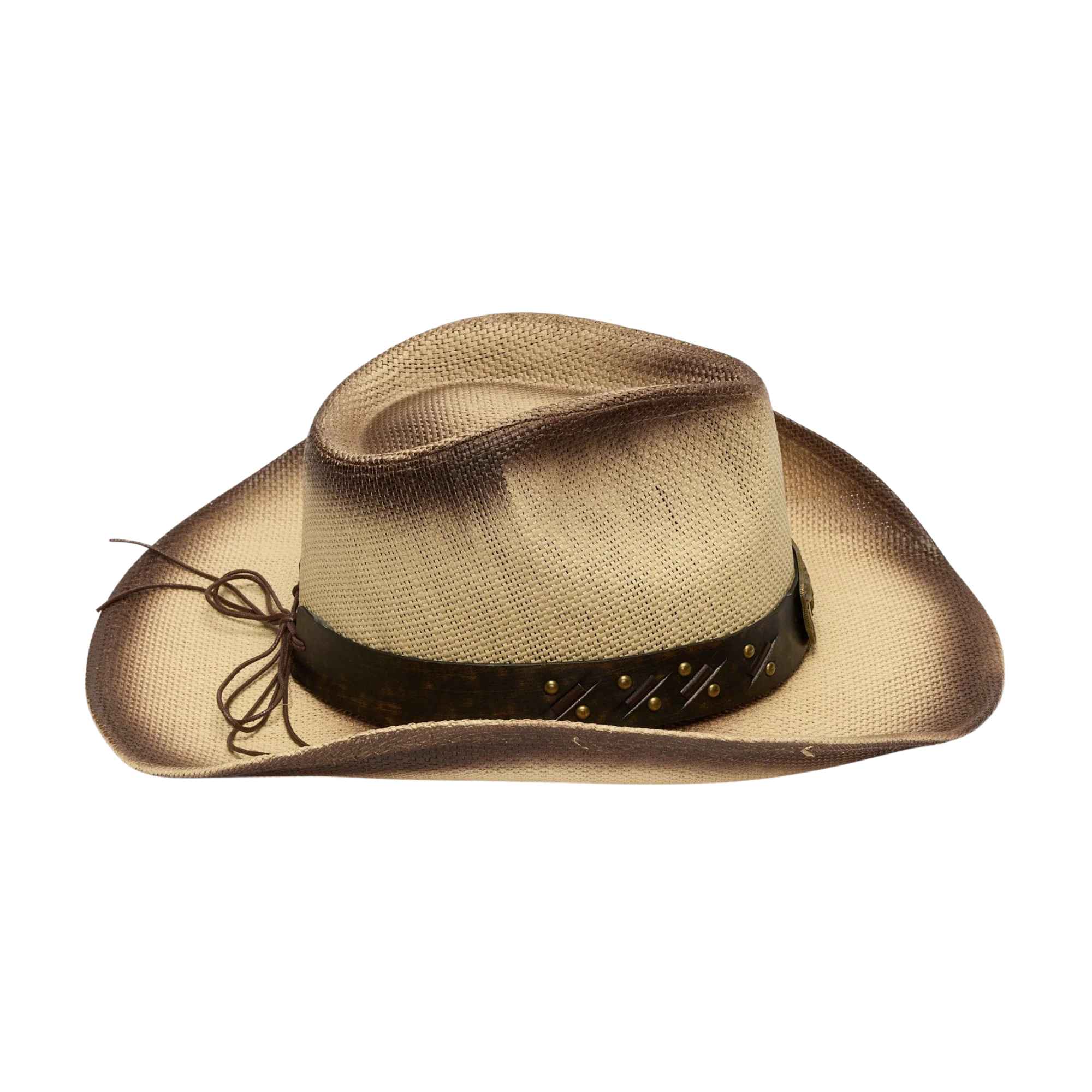 straw cowboy hat wide brim western style beige summer hat