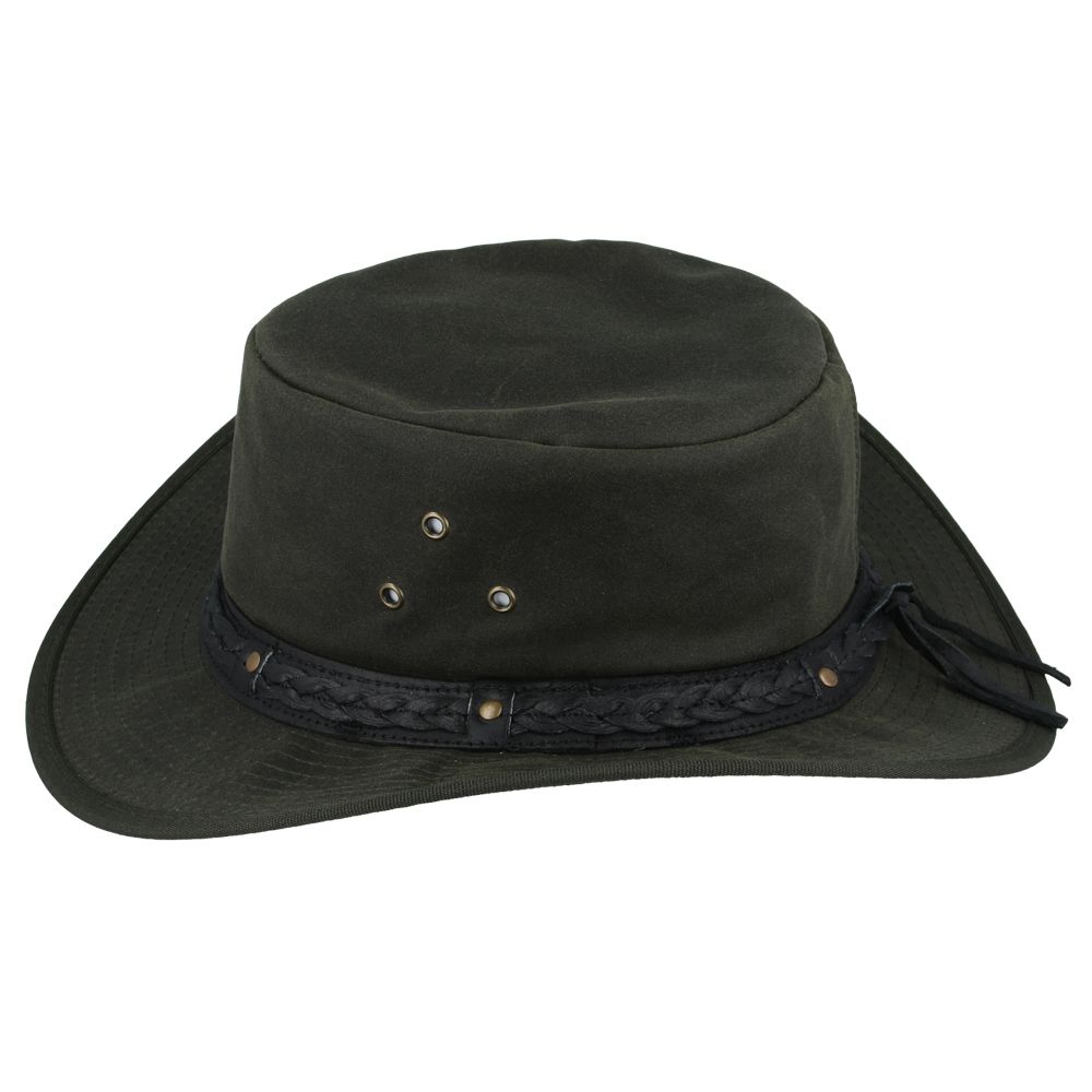 Wax Cotton Cowboy Waterproof Hat - Aussie Western Style