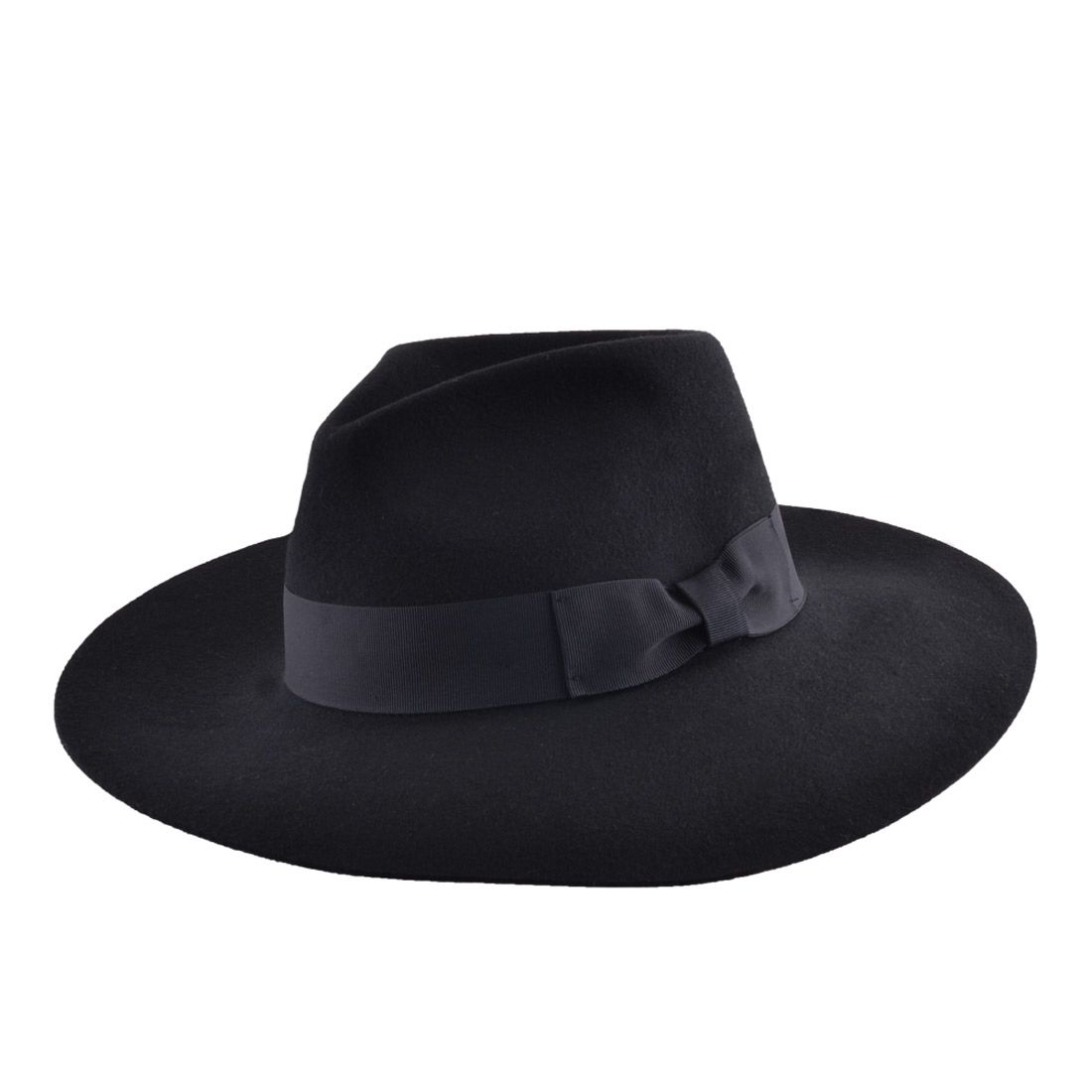 The Daisy Wide Stiff & Snap Brim Fedora Hat by Novella Hats is a versatile and stylish accessory for both men and women. Made of 100% wool felt, this fedora features a stiff crown and brim for a structured look. Available in ruby, black, and gold, the hat boasts an approximately 10.5cm high crown 