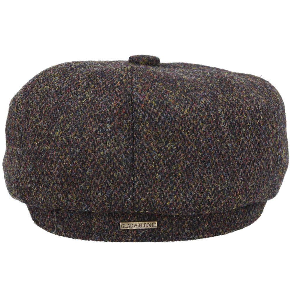 Casquette gavroche en laine tweed Harris