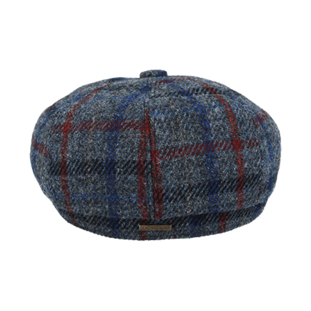 Harris Tweed Wool Newsboy Cap - Grey