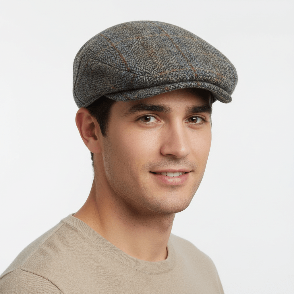 Embrace the heritage and craftsmanship of Harris Tweed with this elegant flat cap, perfect for adding a touch of sophistication to any outfit.