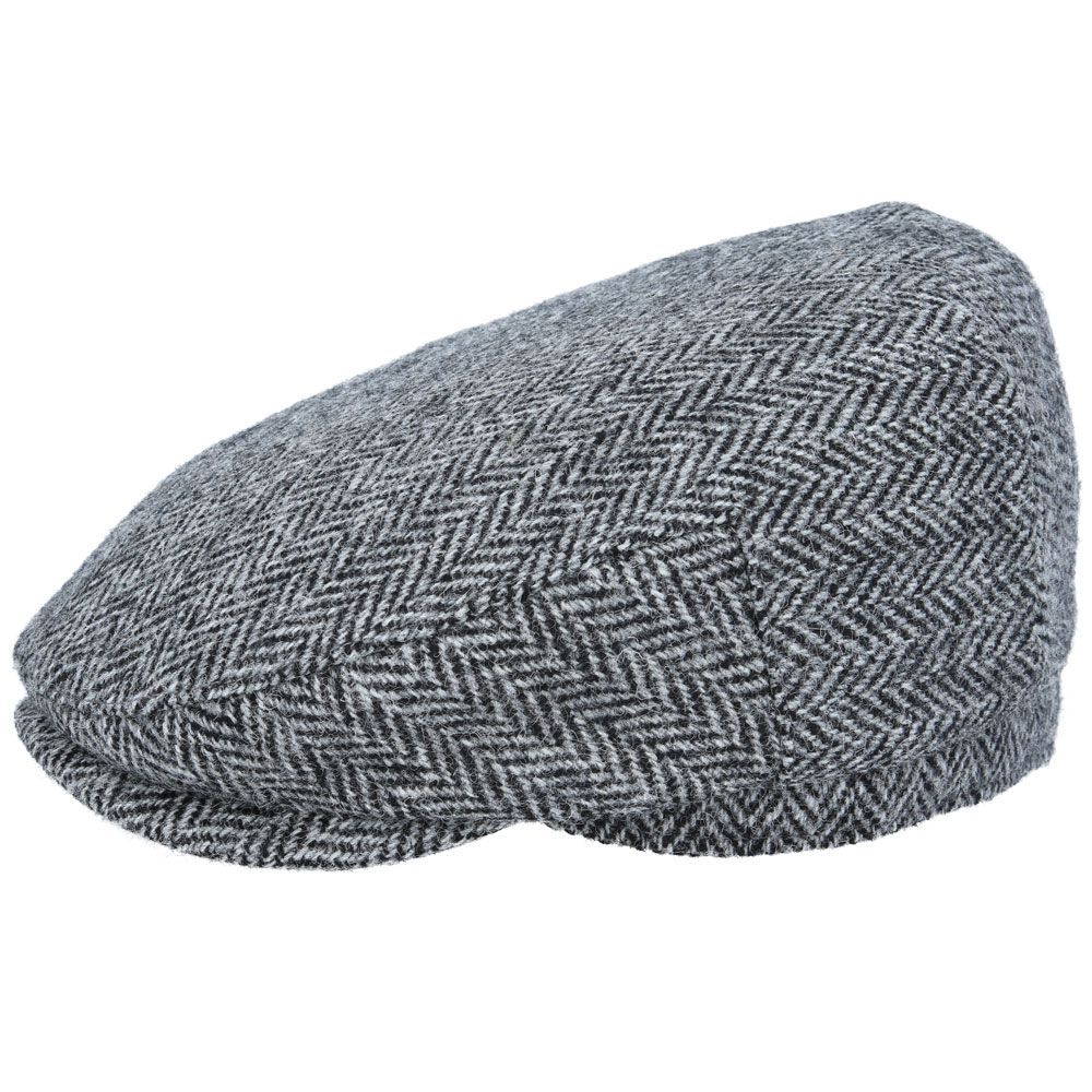 Harris Tweed Herringbone Wool Flat Caps