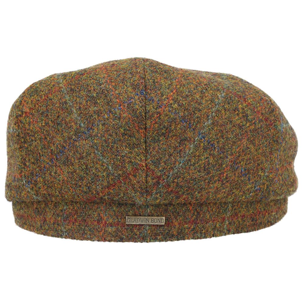 Harris Tweed Wool Flat Cap - Green