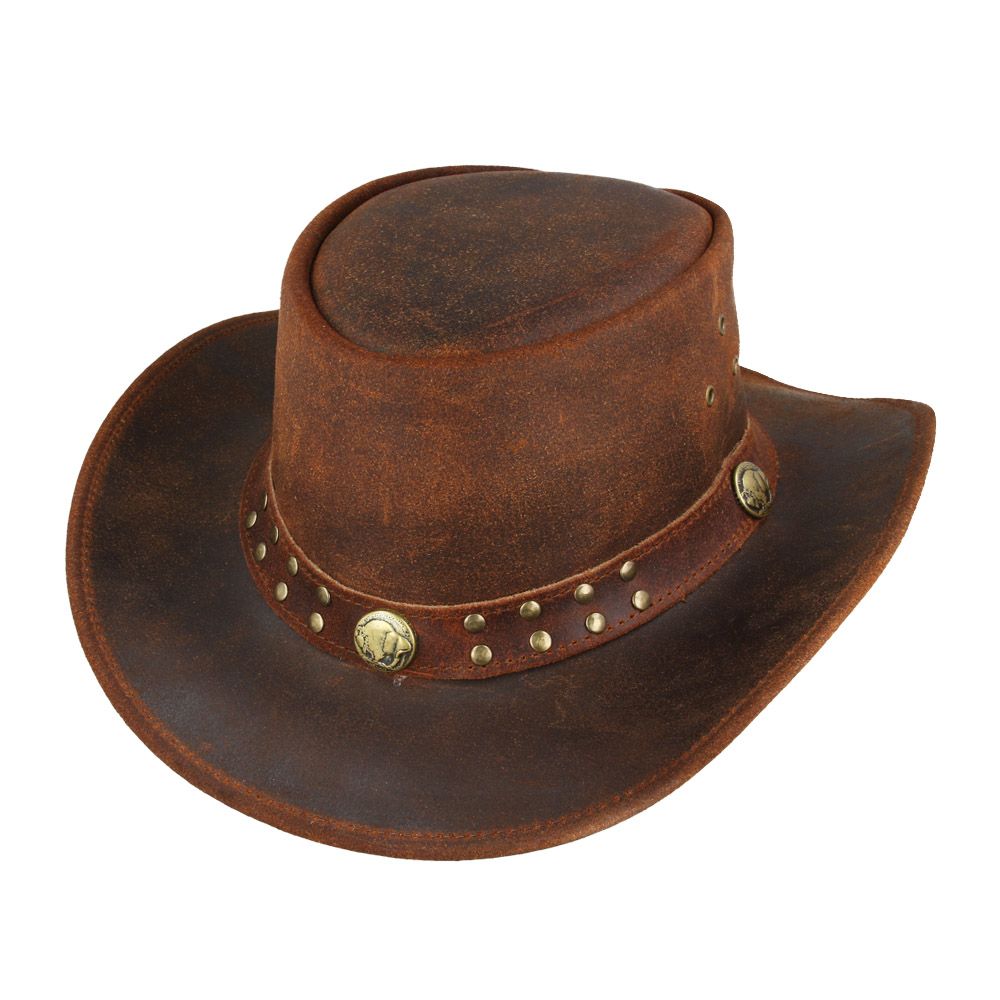 Chapeau de cowboy en cuir de style western australien