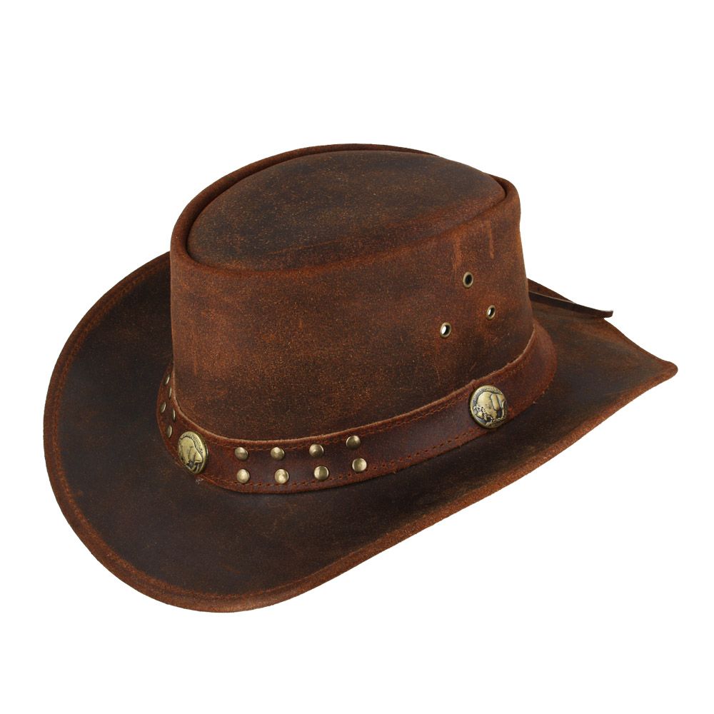 Leather Australian Western Outback Country Cowboy Hat