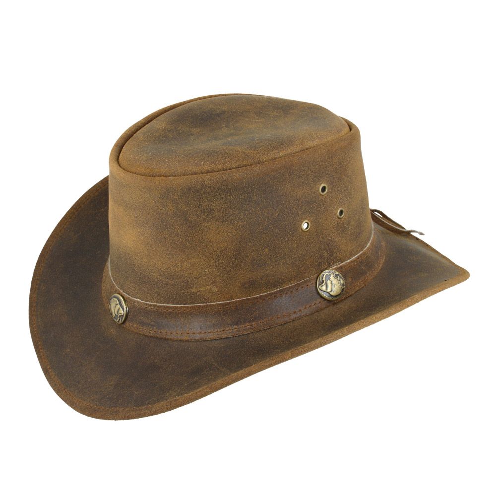 Leather Australian Western Outback Country Cowboy Hat