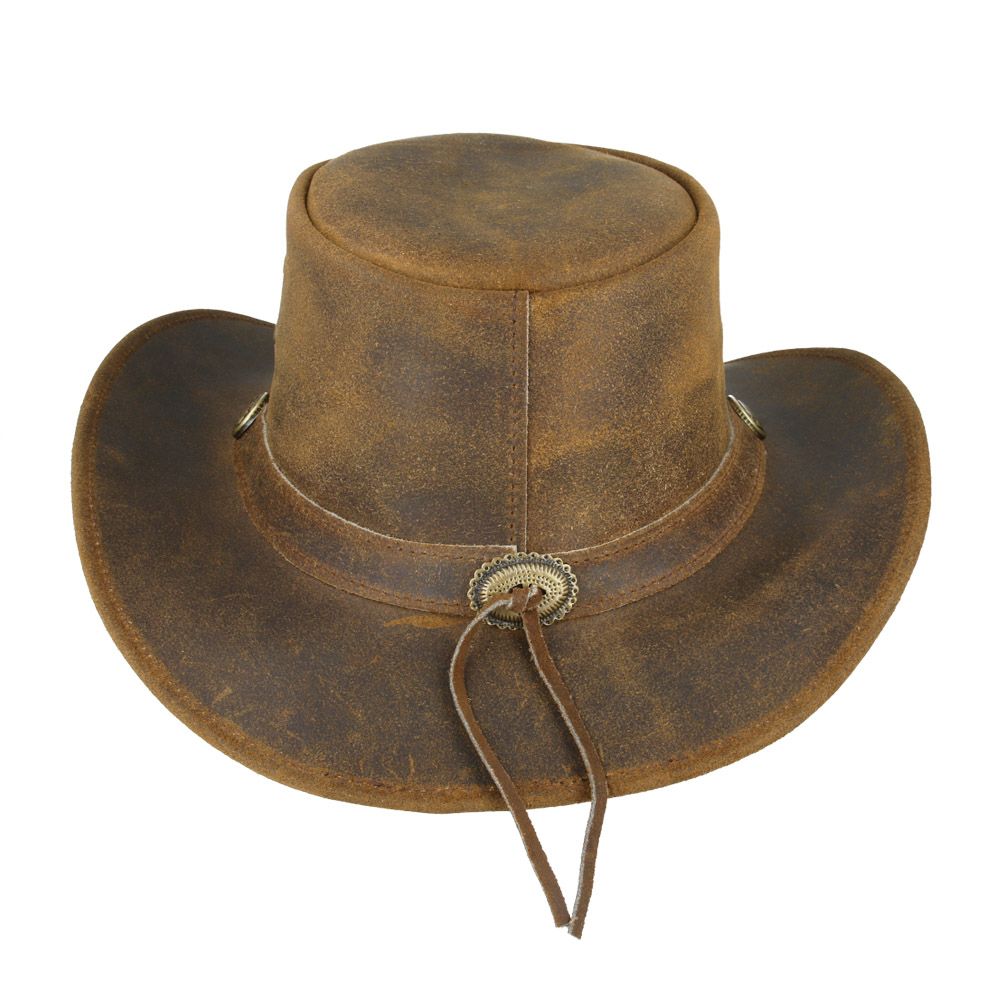 Leather Australian Western Outback Country Cowboy Hat