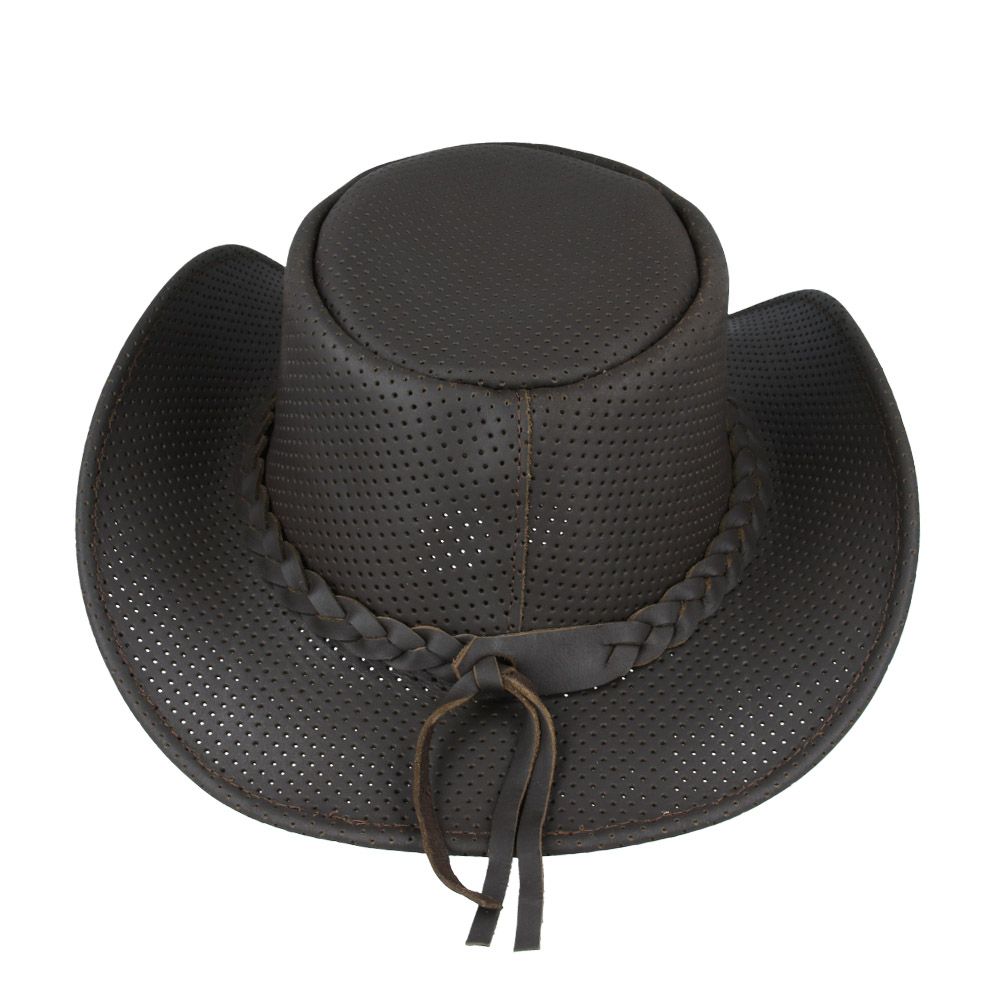 Leather Cowboy Hat Mesh