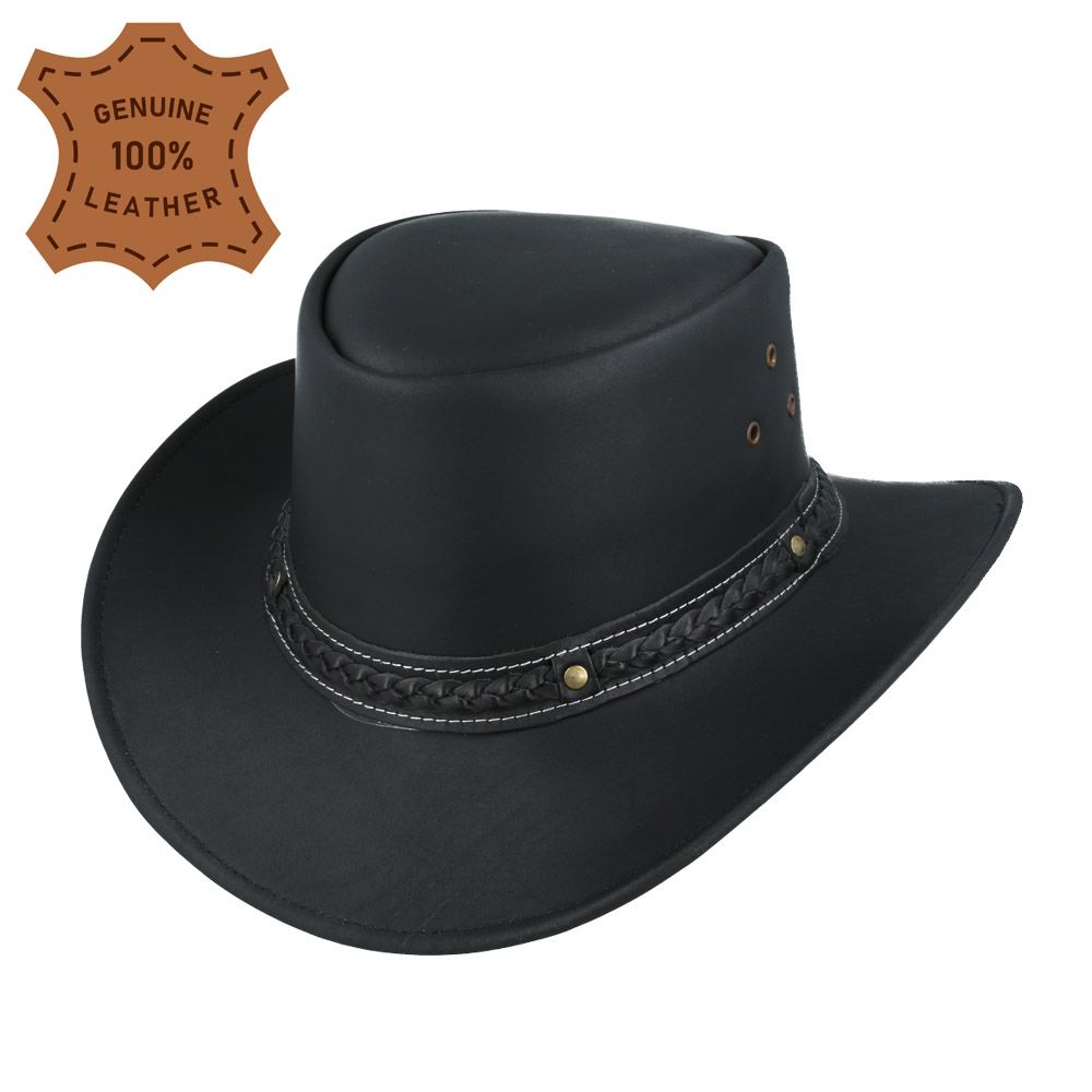 Leather Australian Outback Cowboy Hat