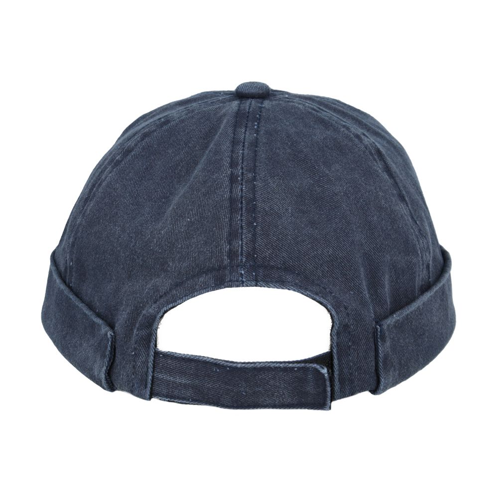 Washed Cotton Docker Hat – Brimless Rolled Cuff Sailor Cap - Carbon 212