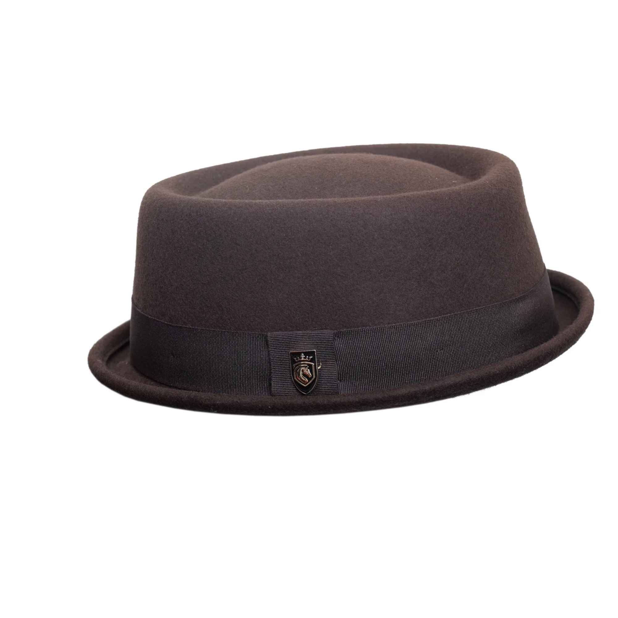Classic 100% Wool Pork Pie Hat – Unisex Short Brim Felt Hat for Men & Women