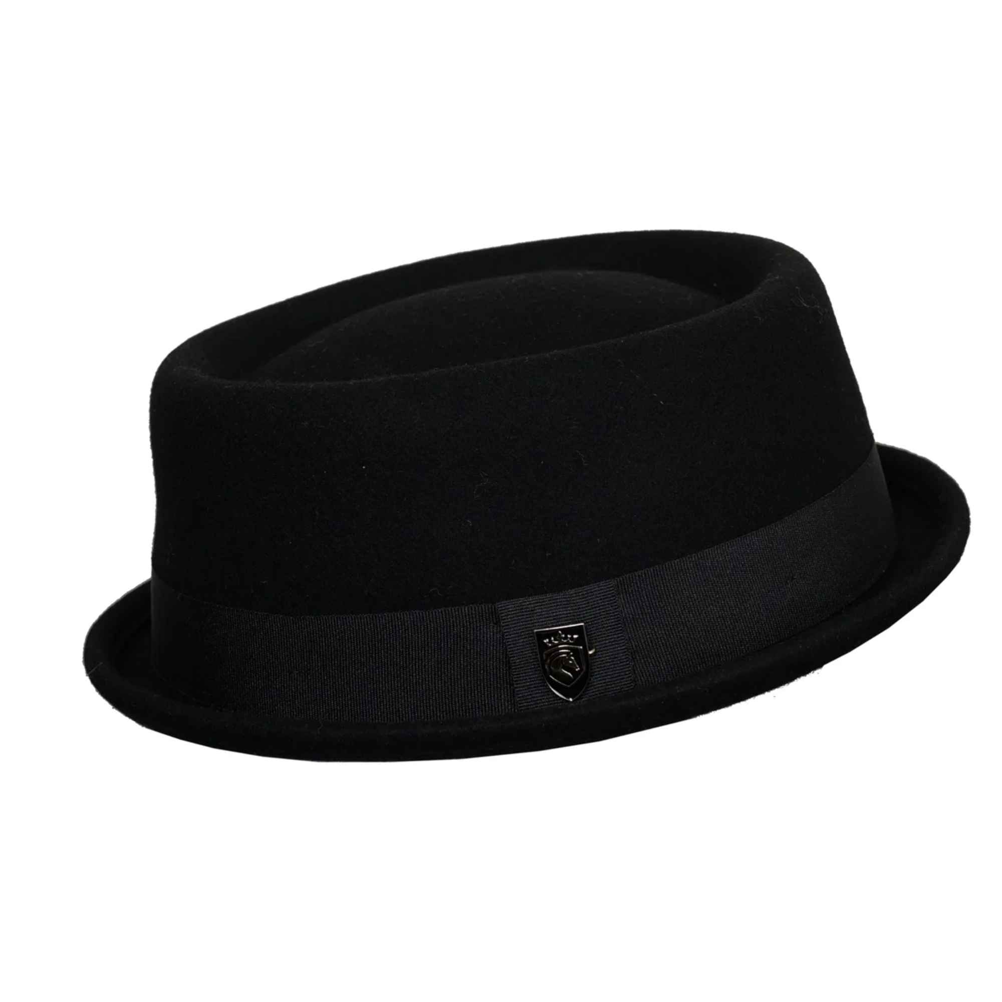 Classic 100% Wool Pork Pie Hat – Unisex Short Brim Felt Hat for Men & Women