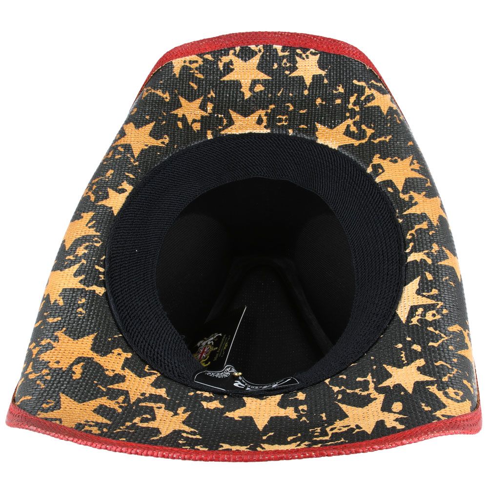 Union Jack Cowboy Hat With Stiff Paper & PU Band