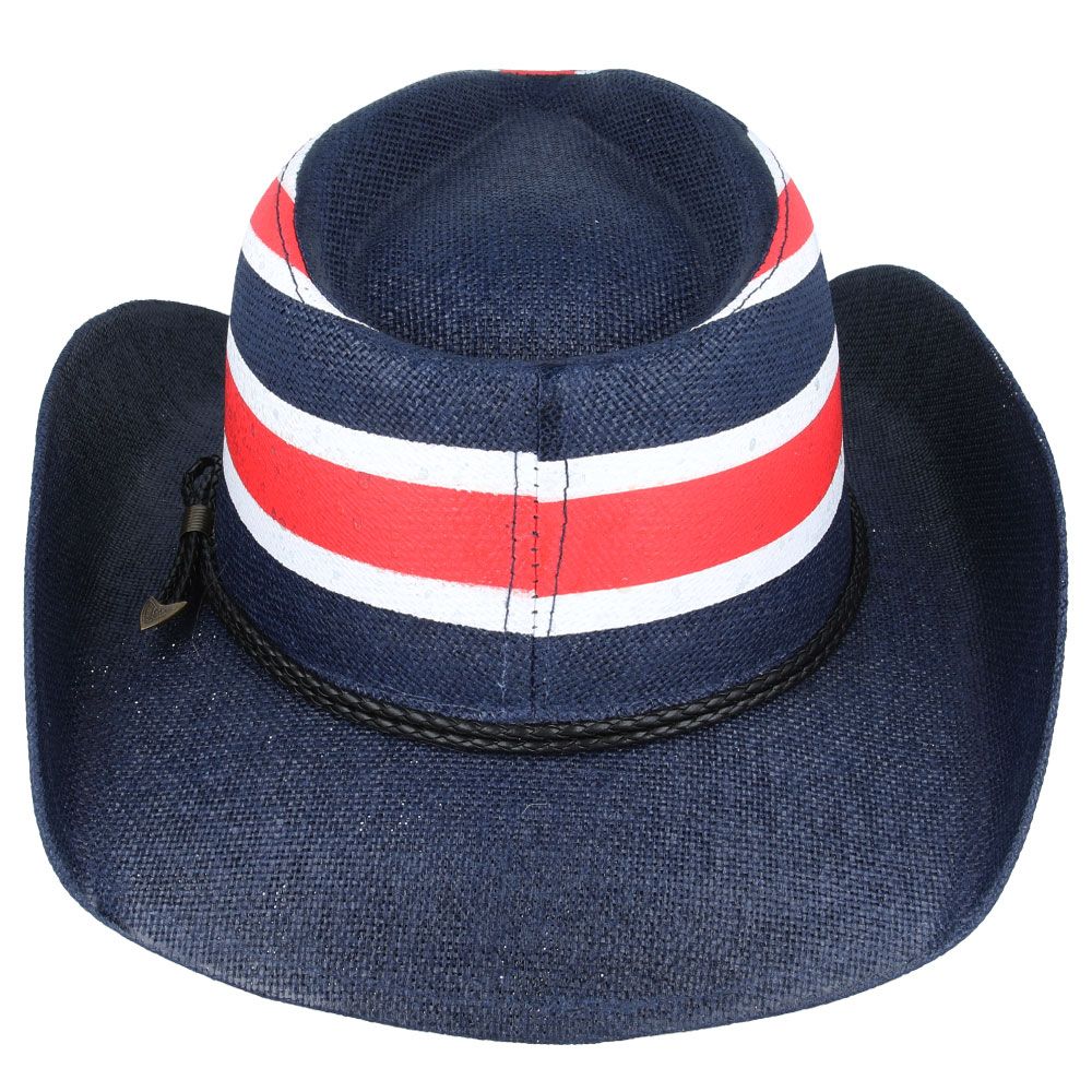 Union Jack Cowboy Hat With Stiff Paper & PU Band