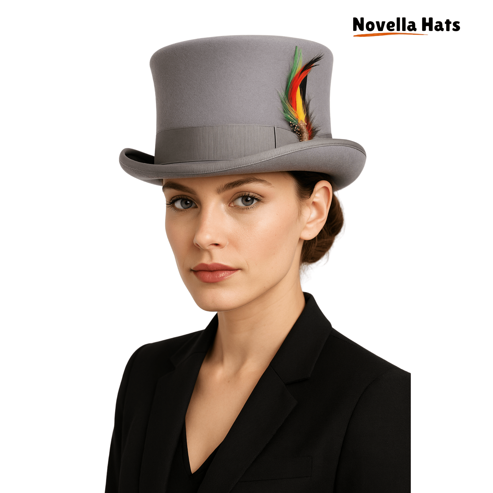 Topper Hat Wool Felt - Grey