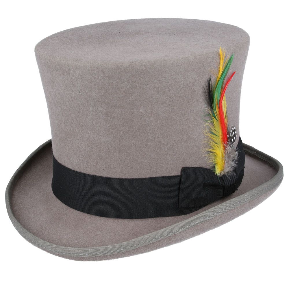 Chapeau Topper en feutre de laine - Gris