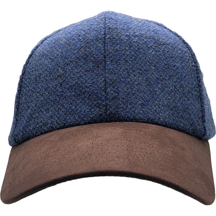 Front view of wool and suede baseball cap by Novella Hats