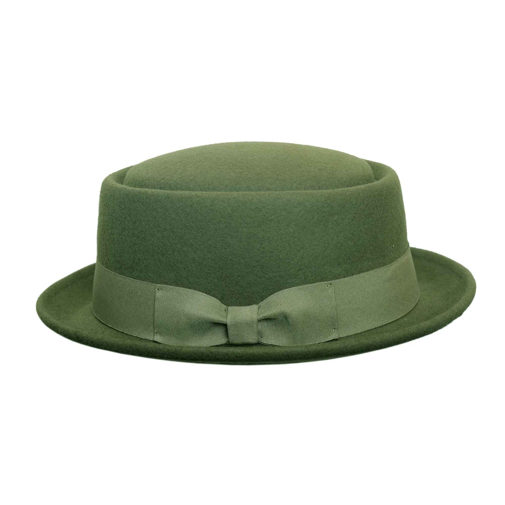 Crushable 100% Wool Pork Pie Hat – Classic Short Brim Felt Hat for Men & Women