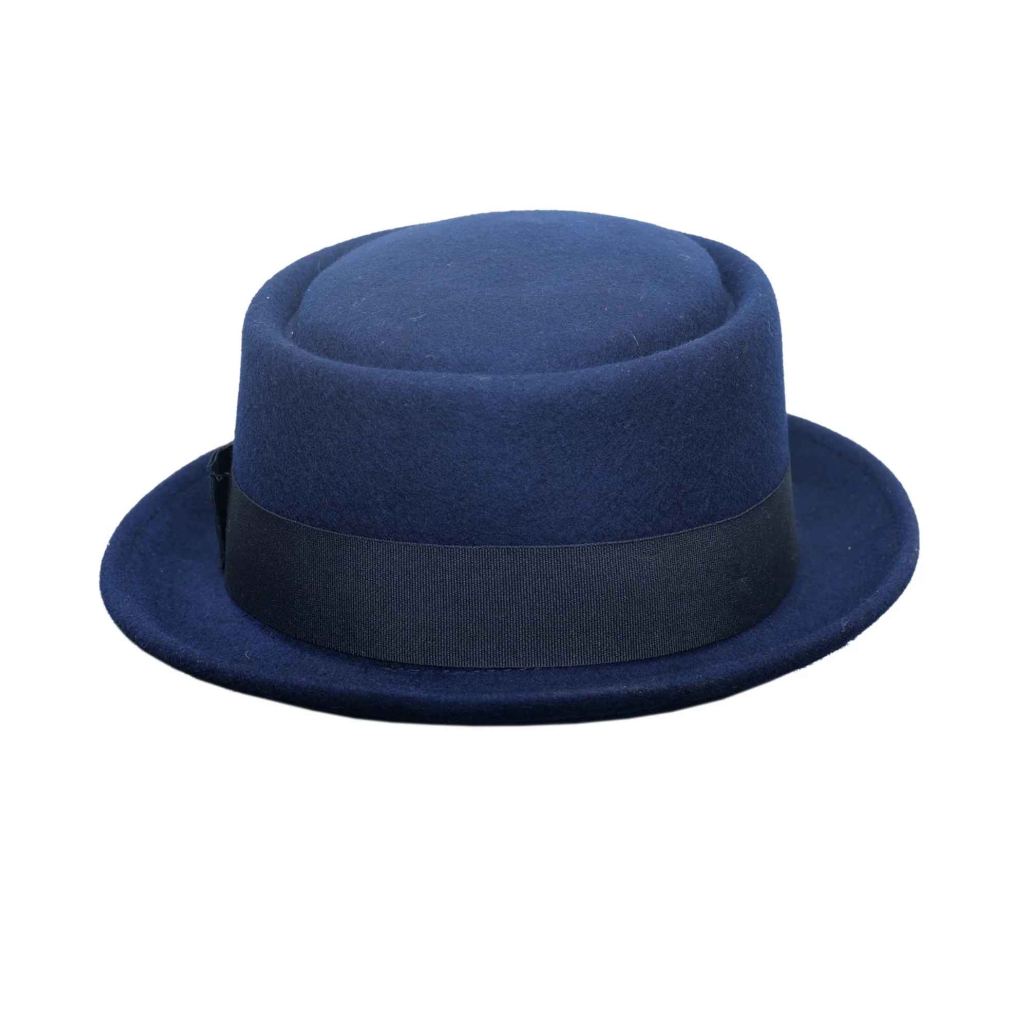 Crushable 100% Wool Pork Pie Hat – Classic Short Brim Felt Hat for Men & Women