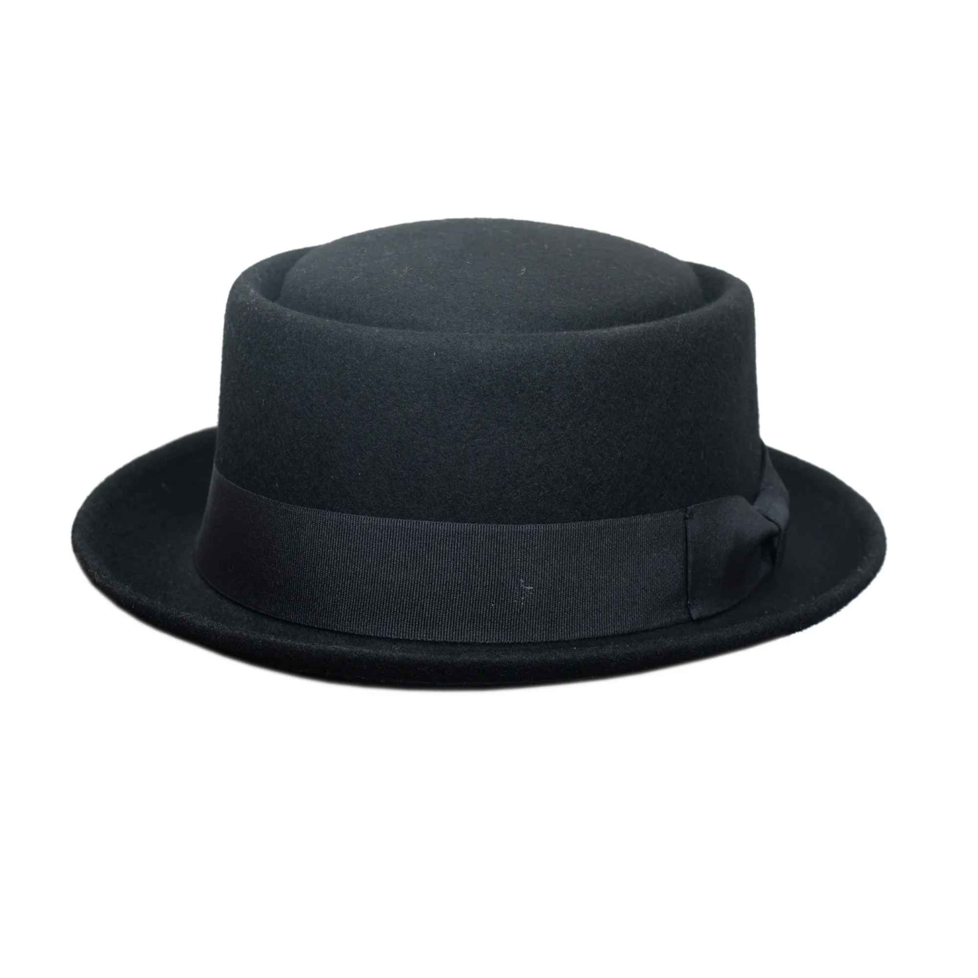 Crushable 100% Wool Pork Pie Hat – Classic Short Brim Felt Hat for Men & Women