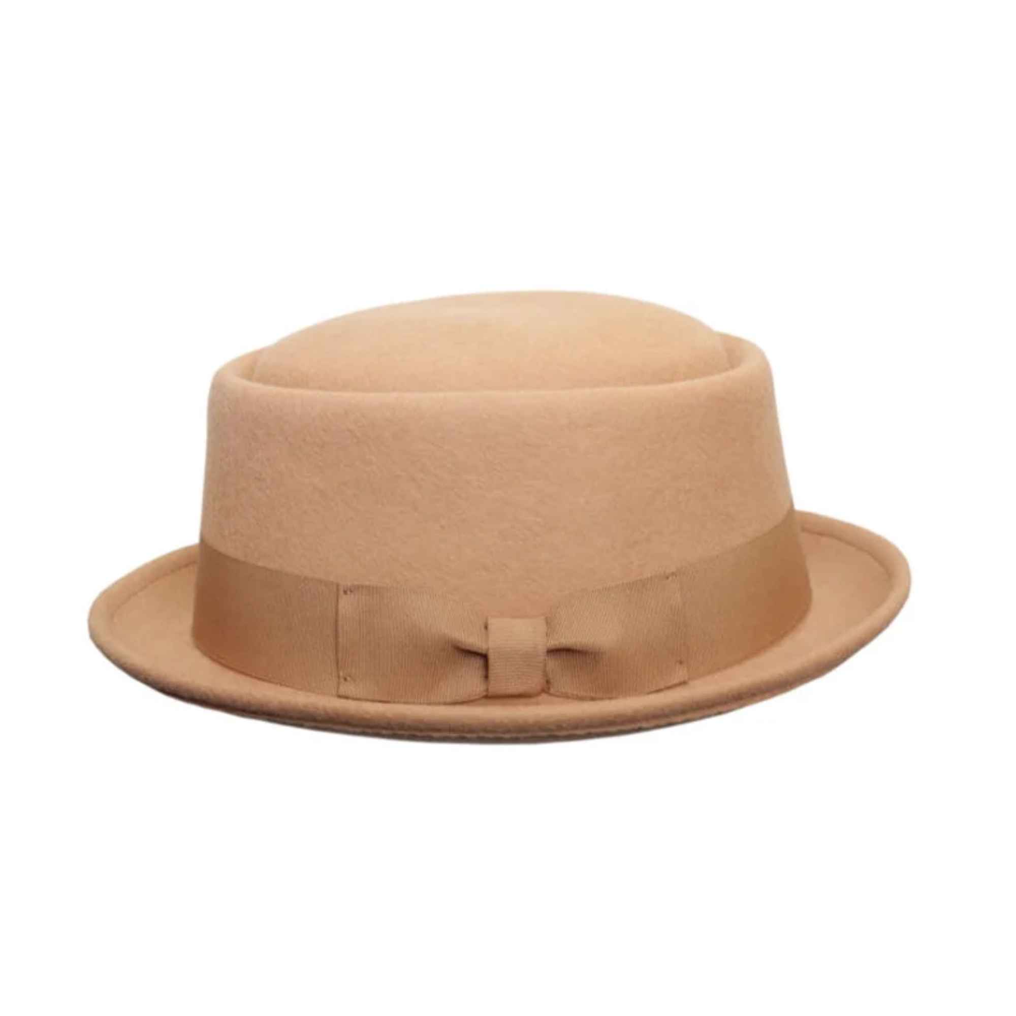 Crushable 100% Wool Pork Pie Hat – Classic Short Brim Felt Hat for Men & Women