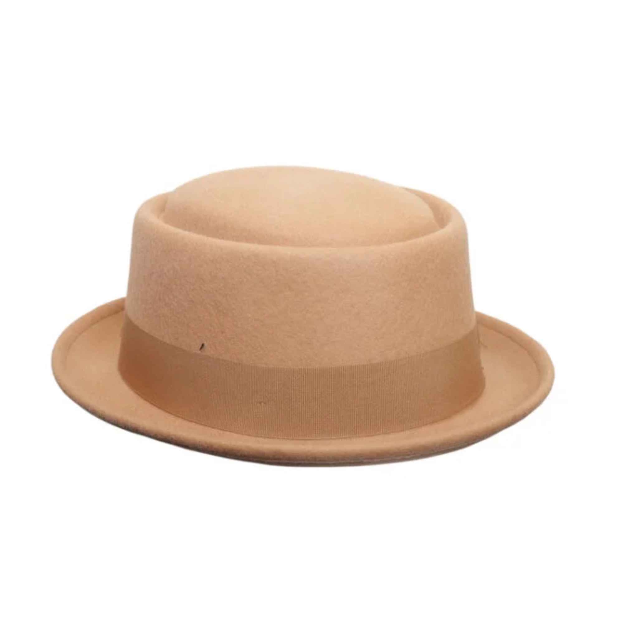 Crushable 100% Wool Pork Pie Hat – Classic Short Brim Felt Hat for Men & Women
