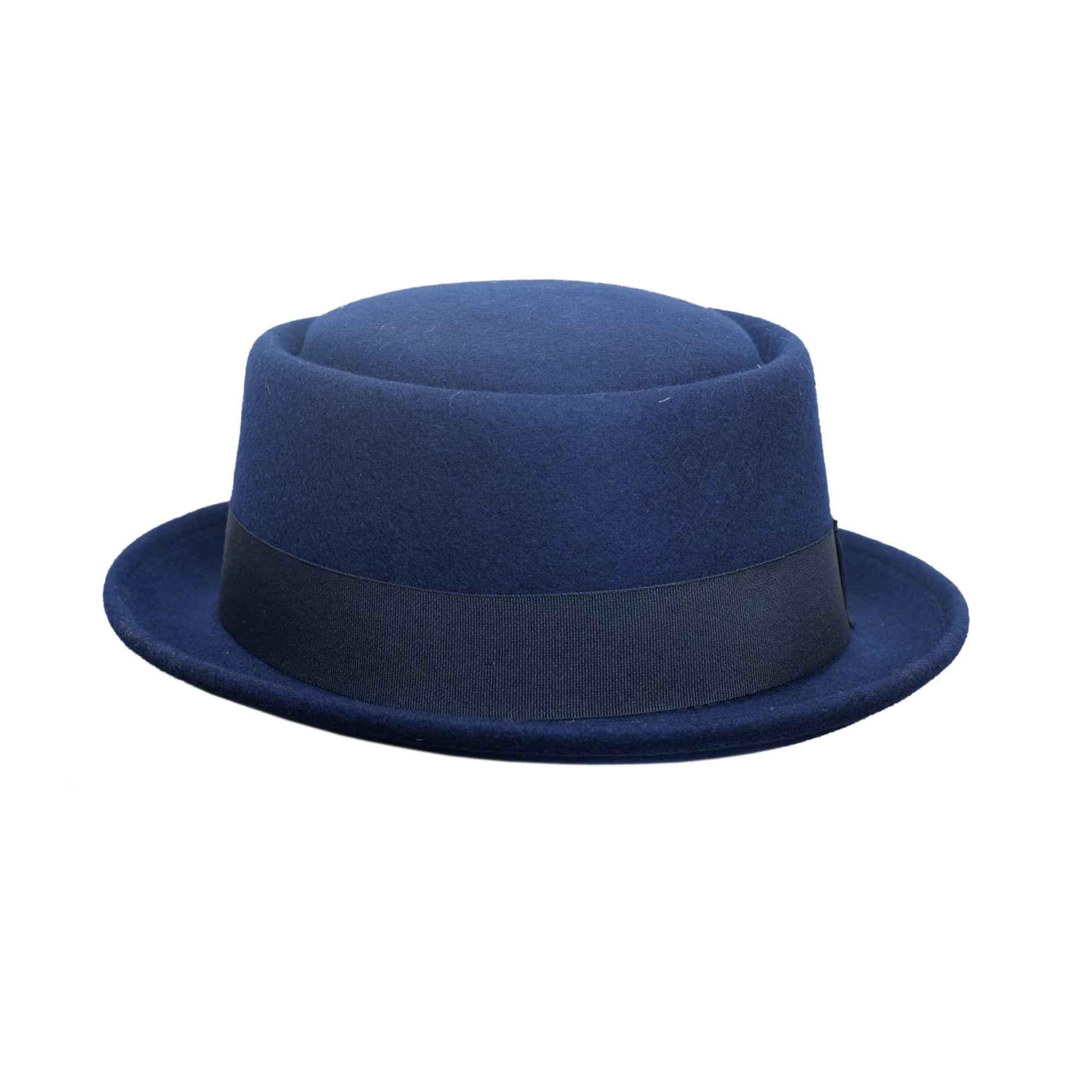 Crushable 100% Wool Pork Pie Hat – Classic Short Brim Felt Hat for Men & Women