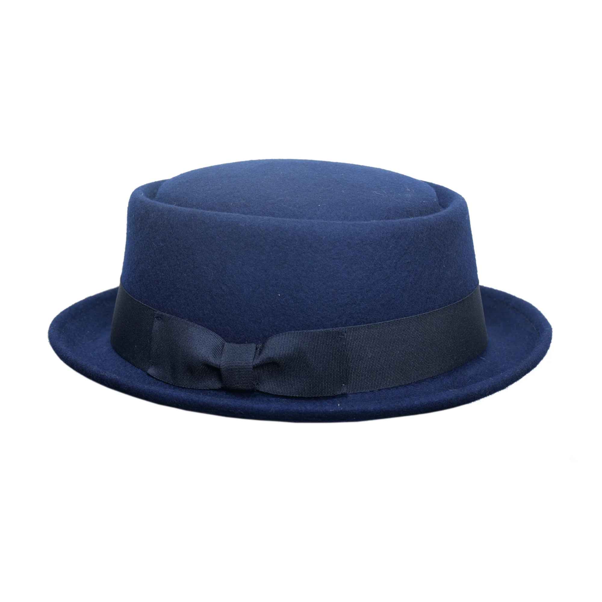Crushable 100% Wool Pork Pie Hat – Classic Short Brim Felt Hat for Men & Women