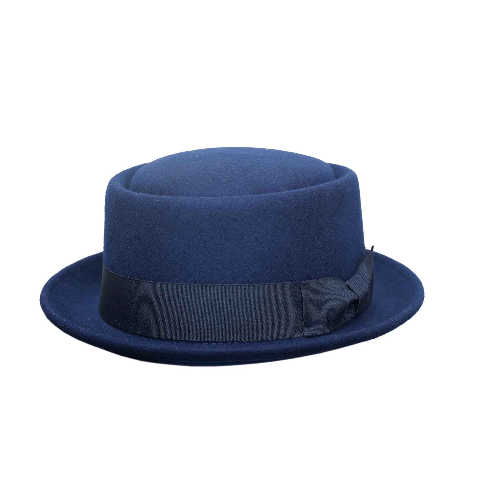 Crushable 100% Wool Pork Pie Hat – Classic Short Brim Felt Hat for Men & Women